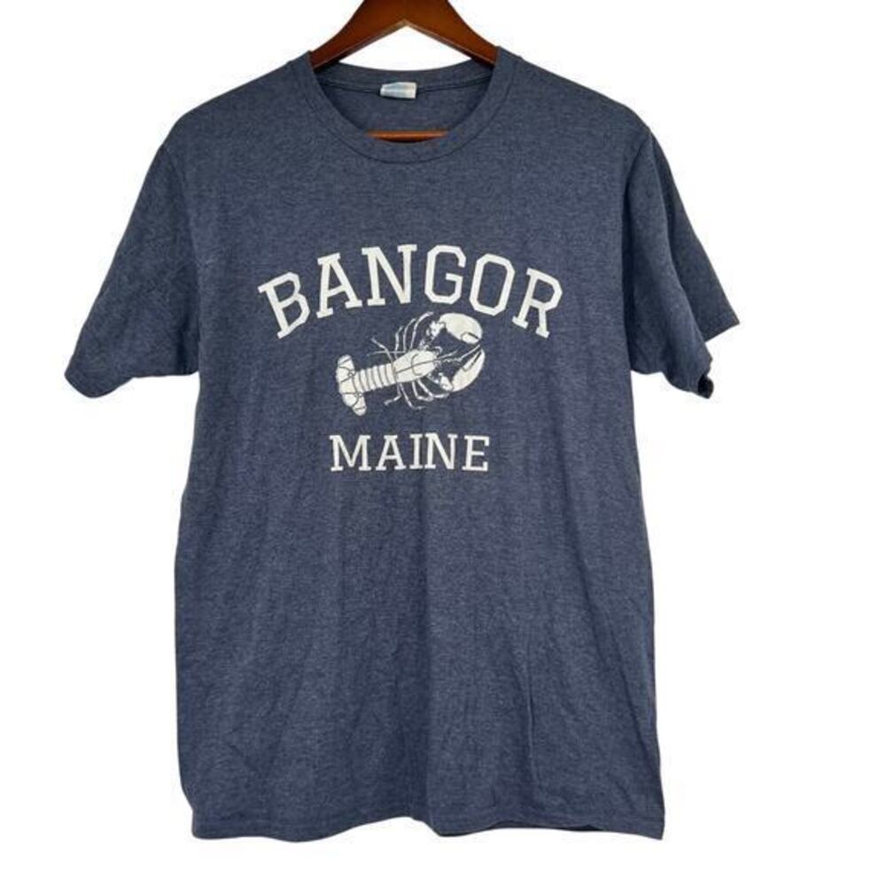 Port & Company Bangor Maine lobster short sleeve souvenir t-shirt size medium